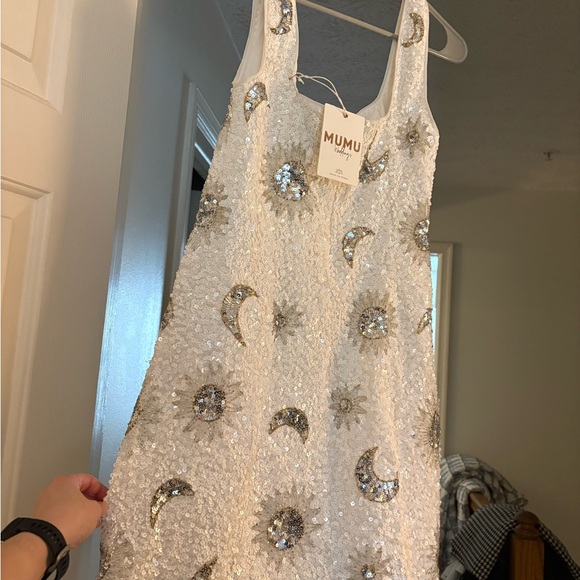 Show Me Your MuMu White Sequin Dress - Picture 2 of 7